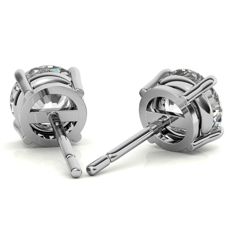 0.50 CTW Lab Grown Diamond Studs Earrings - G/VS Clarity in 14k Gold Over Sterling